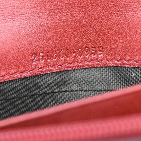 GUCCI GG Lovely Heart Long Bifold Wallet Purse Leather Red GHW Italy 02KB157 - Picture 15 of 15